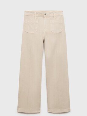 MANGO wideleg cream pants (6)